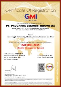 ISO 9001 - PT. PROGARDA SEKURITI INDONESIA