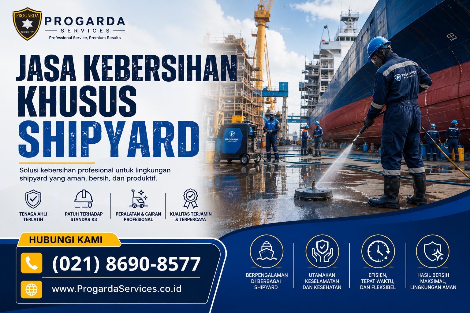 Jasa kebersihan khusus shipyard - progarda