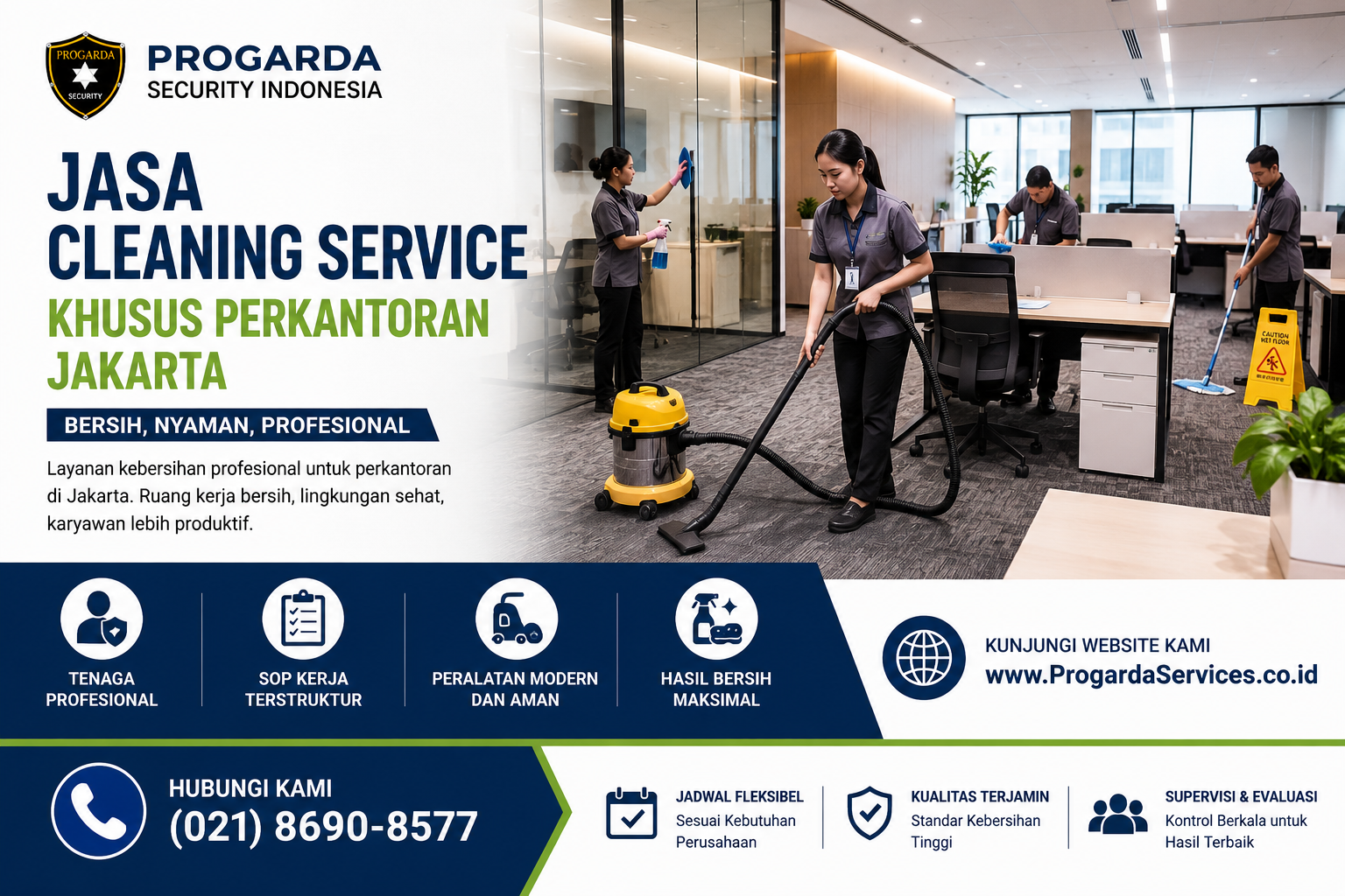 Jasa cleaning service profesional PROGARDA untuk perkantoran Jakarta.