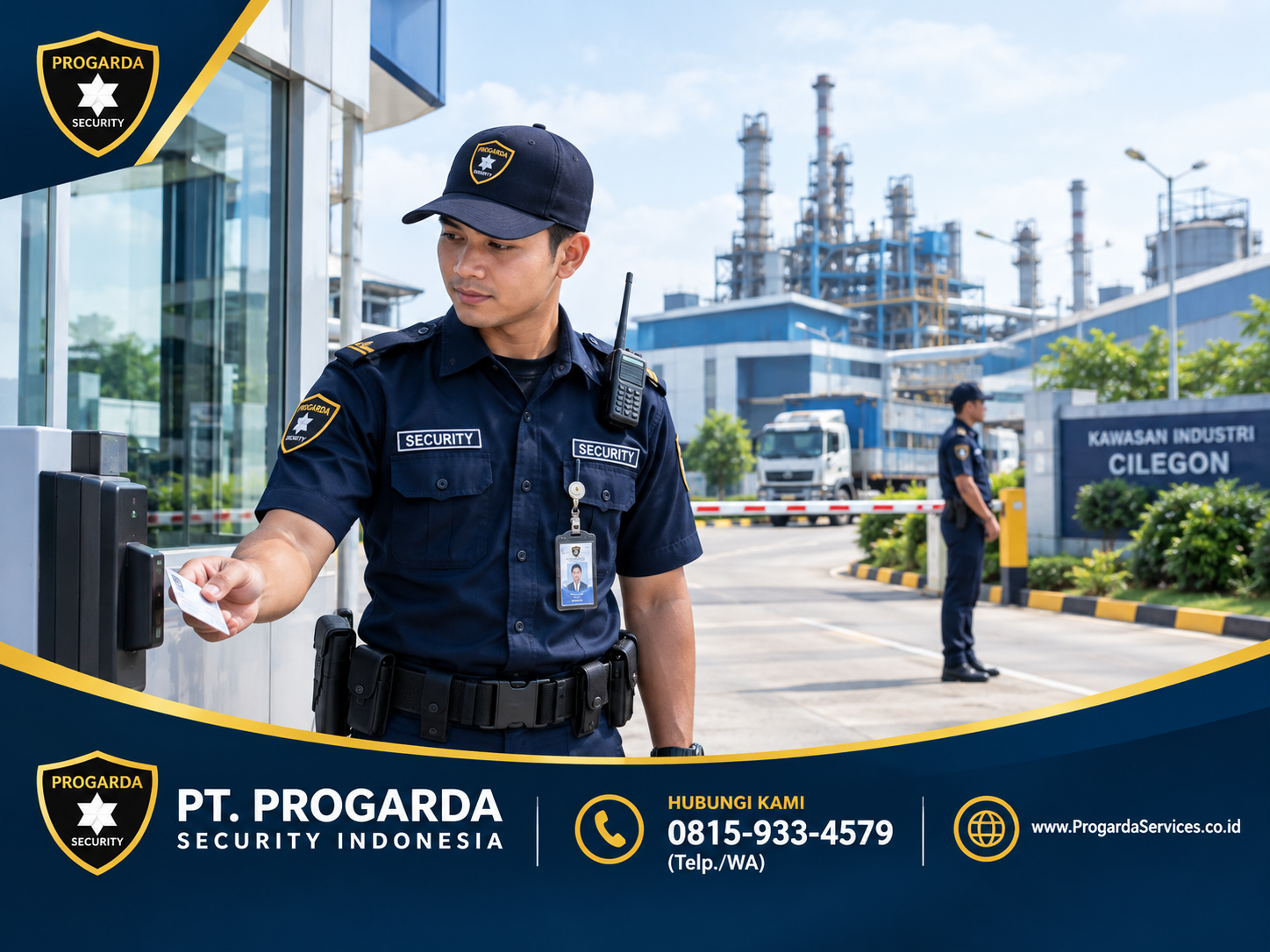 Perusahaan jasa security Cilegon dari PT. PROGARDA SECURITY INDONESIA untuk pengamanan kawasan industri, pabrik, gudang, dan area bisnis.